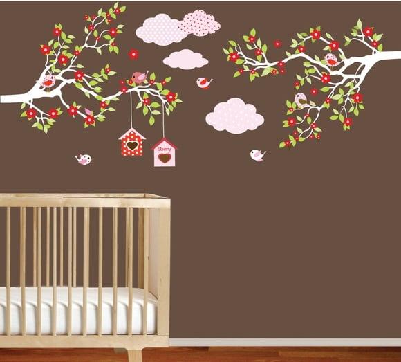 Adesivo de Parede Infantil Galhos Floridos