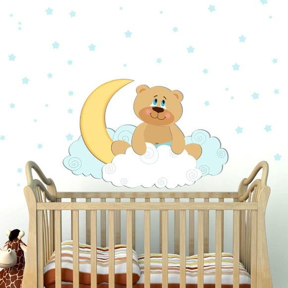 Adesivo de Parede Infantil Ursinho nas Nuvens