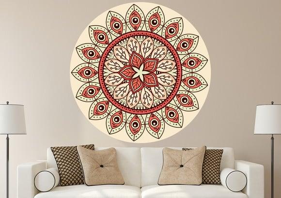 Adesivo de parede mandala 100cm