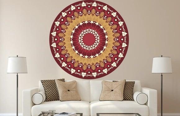 Adesivo de parede mandala 100cm