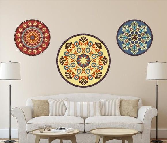 Adesivo de Parede Mandalas - Adesivo Trio de Mandalas