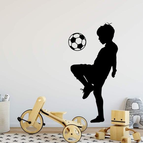 Adesivo de Parede Menino Jogando Bola - Adesivo Futebol