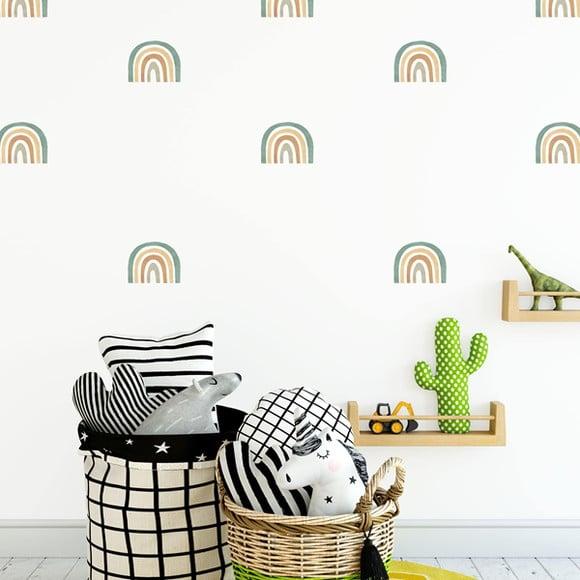 Adesivo de Parede Mini Arco Íris - Arco-íris Boho Aquarela