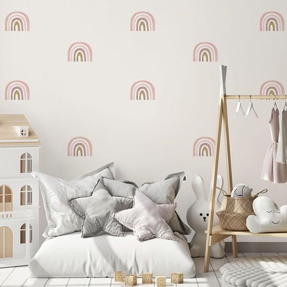 Adesivo de Parede Mini Arco Íris - Arco-íris Boho Aquarela