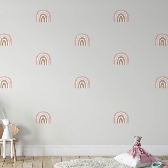 Adesivo de Parede Mini Arco Íris - Arco-íris Boho Aquarela