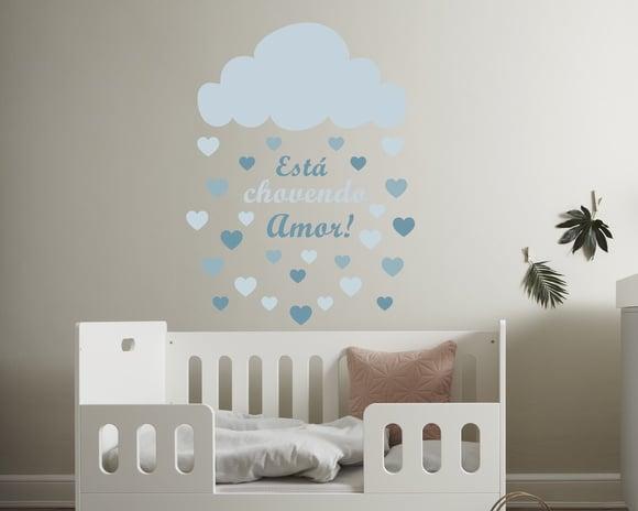 Adesivo de Parede Nuvem Chuva de Amor