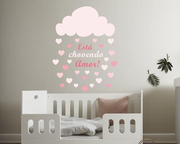 Adesivo de Parede Nuvem Chuva de Amor
