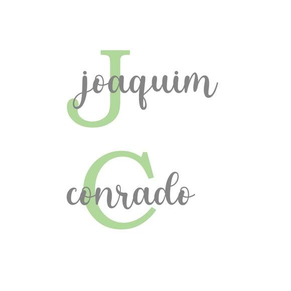 Adesivo de parede nomes