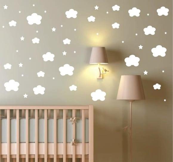 Adesivo de Parede Nuvens e Estrelas