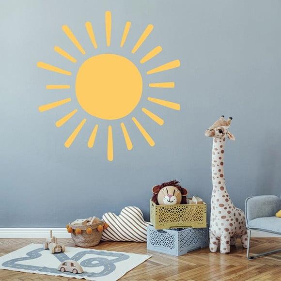 Adesivo de Parede Sol - Adesivo Sol Boho - Sol Amarelo
