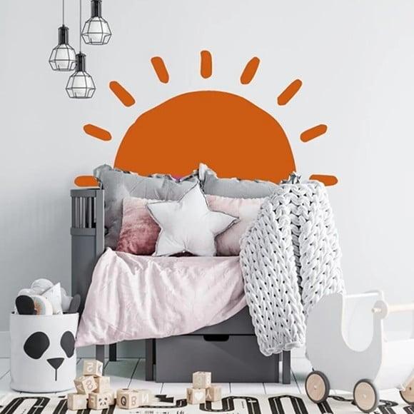 Adesivo de Parede Sol - Adesivo Sol Boho - Meio Sol