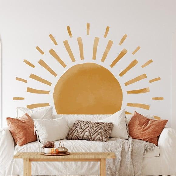 Adesivo de Parede Sol Boho - Adesivo Sol Aquarela