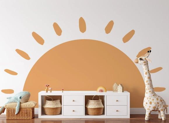 Adesivo de Parede Sol Grande - Adesivo Sol Boho