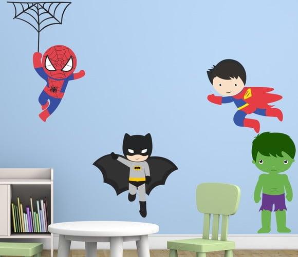 Adesivo de Parede Super Heróis - Adesivo Heróis