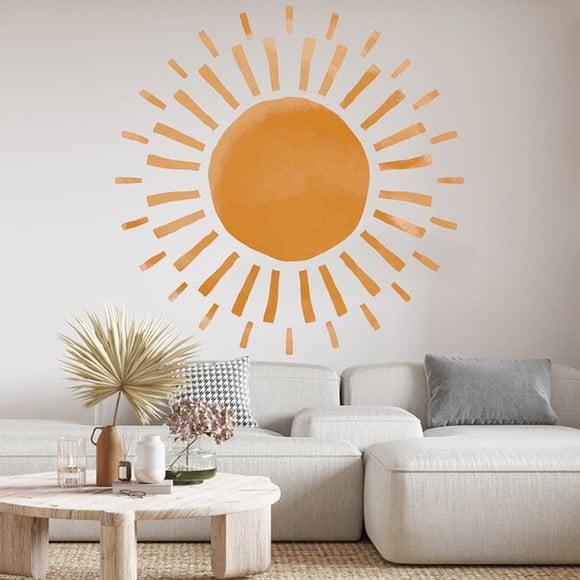 Adesivo de Parede Sol Boho - Adesivo Sol Aquarela