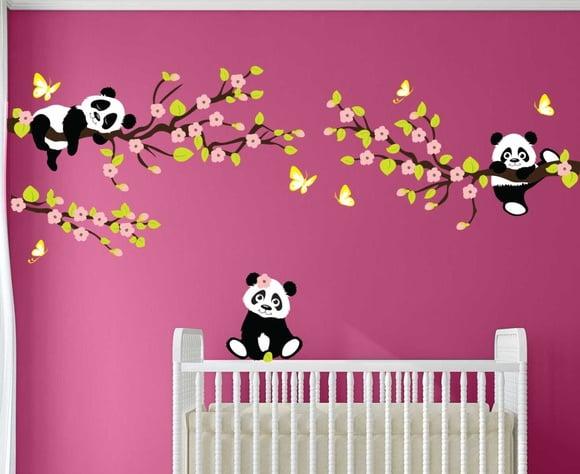 Adesivo de Parede Ursos Panda