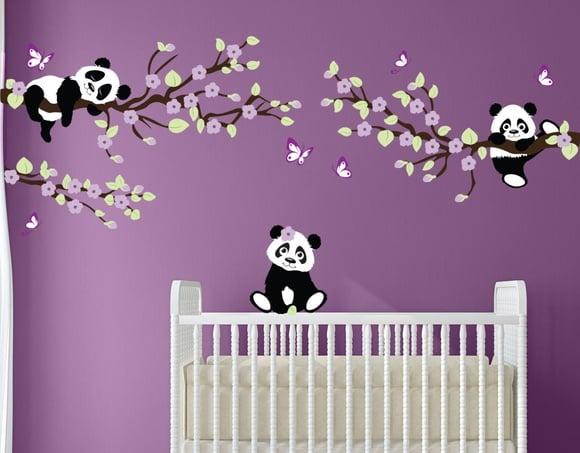 Adesivo de Parede Ursos Panda
