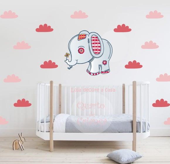 Adesivo elefante + nuvens
