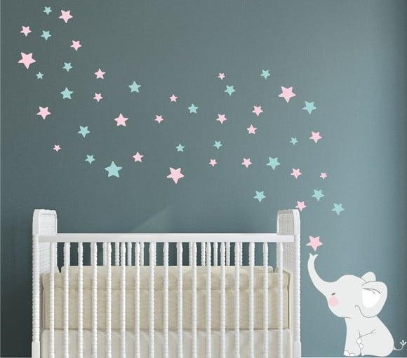 Adesivo elefante com estrelas
