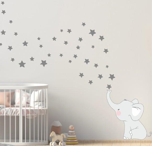 Adesivo elefante com estrelas