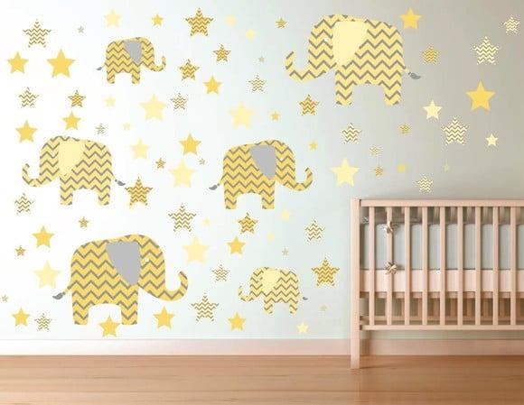 Adesivo Elefantinhos e Estrelas