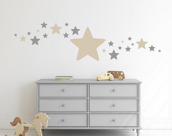 Adesivo estrela + estrelinhas