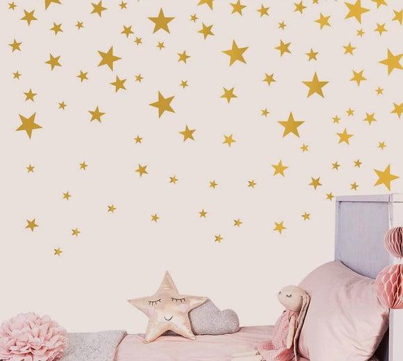 Adesivo estrelas douradas (dourado fosco)