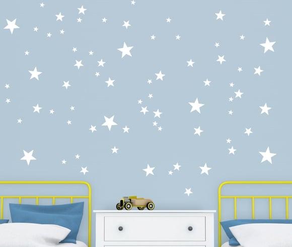 Adesivo estrelas brancas