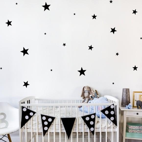 Adesivo estrelas pretas