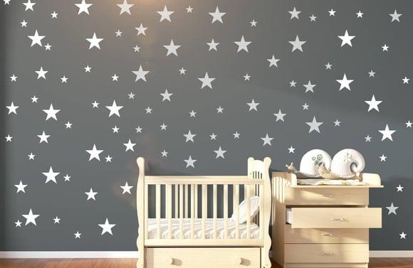 Adesivo estrelas prata