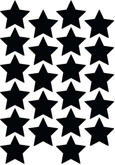 Adesivo estrelas pretas