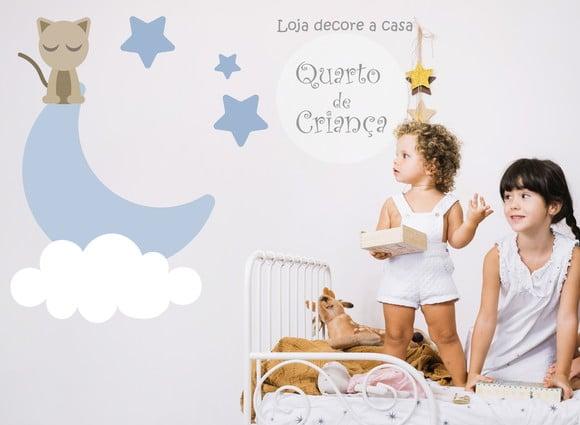 Adesivo gatinho na lua
