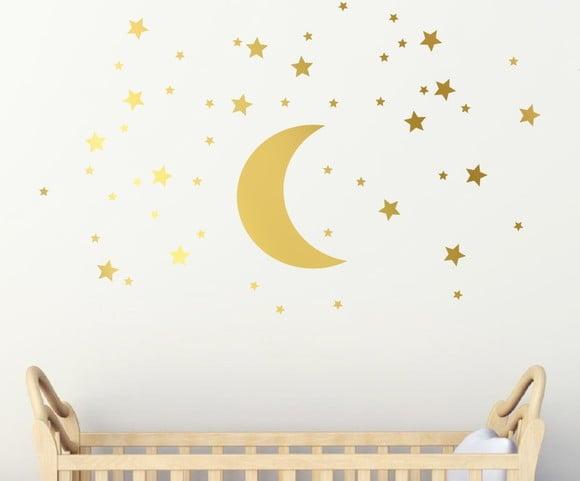 Adesivo lua + estrelas