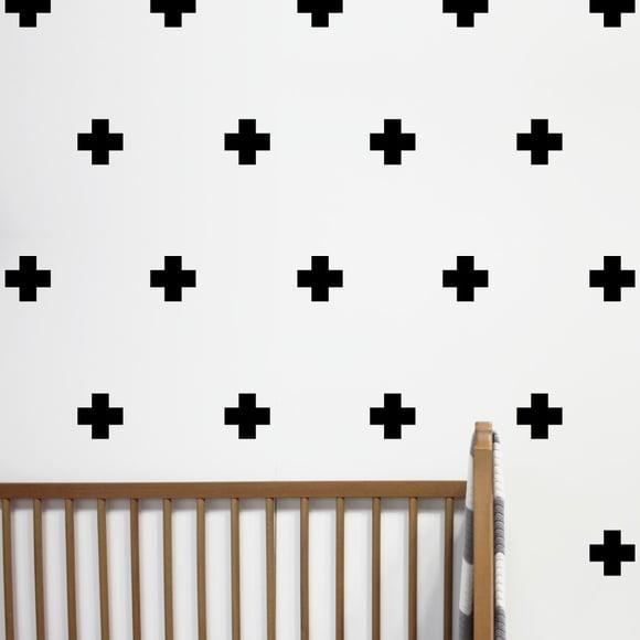 adesivo mini cruzetas pretas