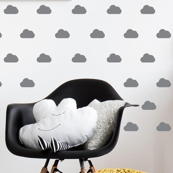 Adesivo Mini Nuvens Cinza