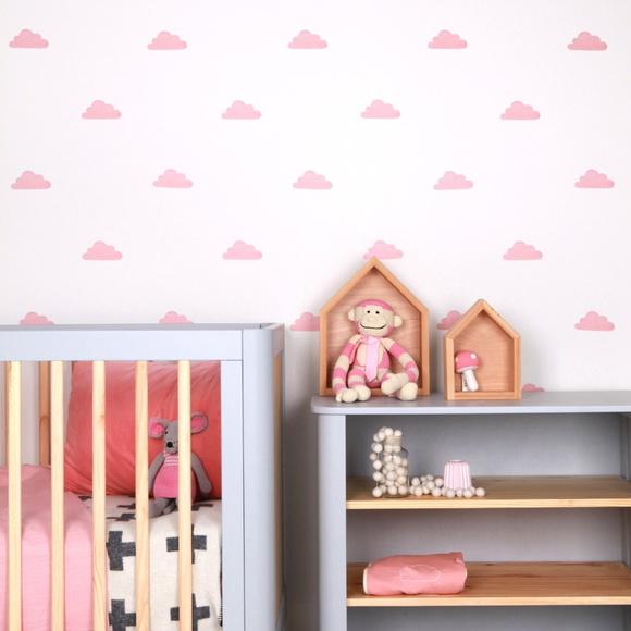 Adesivo Mini Nuvens Rosa