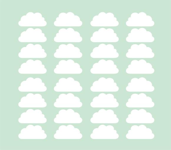 Adesivo nuvens brancas