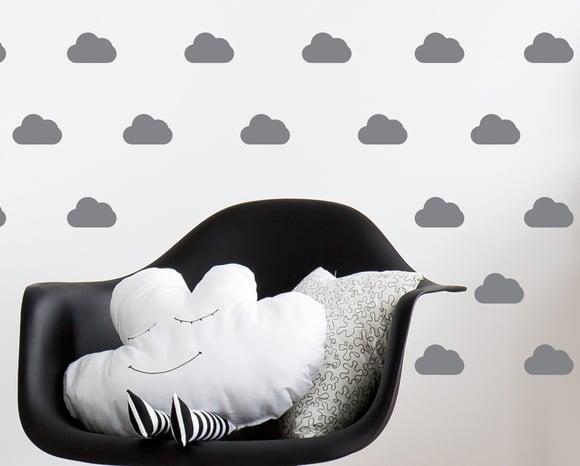 Adesivo nuvens cinza chumbo