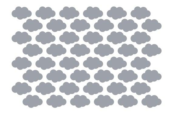 Adesivo Nuvens Cinza