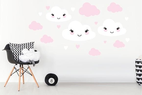 Adesivo nuvens com carinha