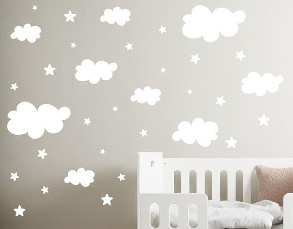 Adesivo nuvens e estrelas