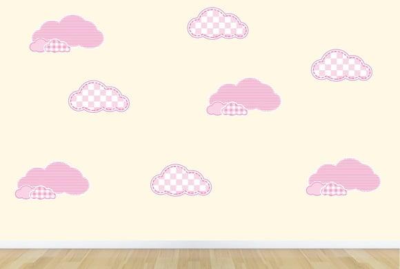 Adesivo nuvens estampadas
