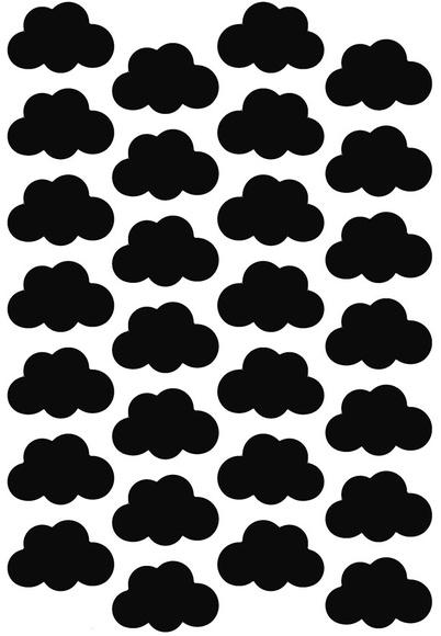 Adesivo Nuvens Pretas