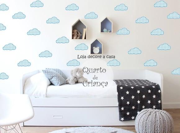 Adesivo nuvens xadrez
