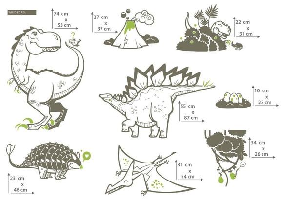 Adesivos de Parede Dinossauros