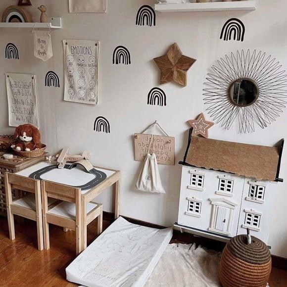 Adesivos de Parede Mini Arco Íris - Adesivo Arco-íris Boho