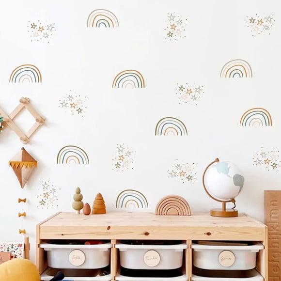 Adesivos de Parede Mini Arco Íris + Estrelinhas
