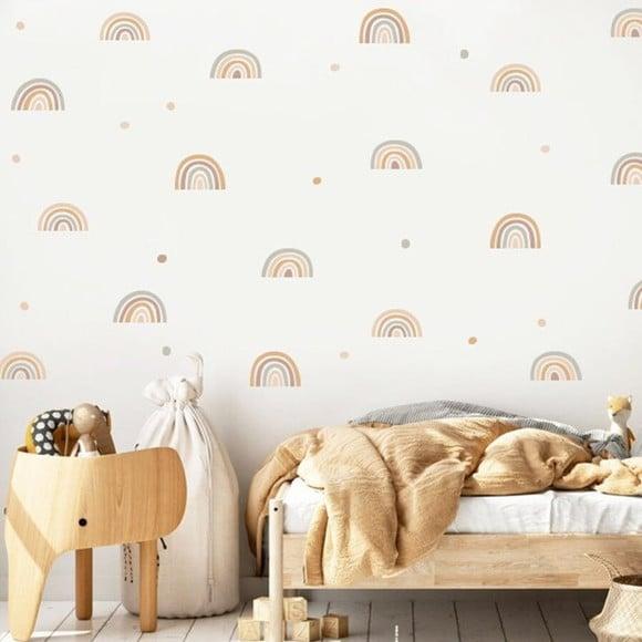 Adesivos de Parede Mini Arco Íris/arco-íris Boho + Bolinhas
