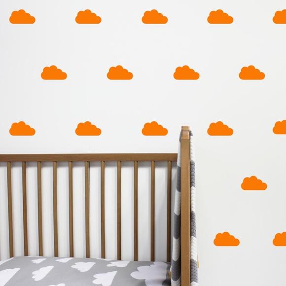 Adesivos Nuvens Laranja