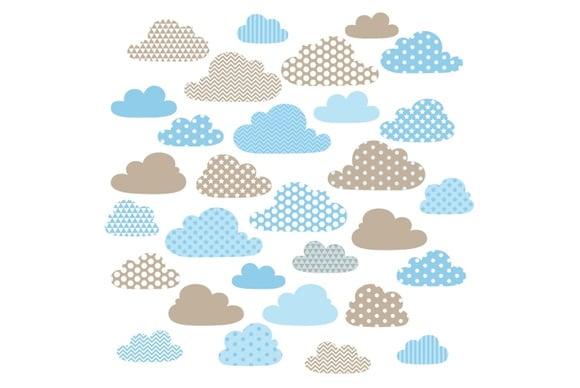 Kit de Adesivos de Parede Nuvens - Adesivo Nuvens